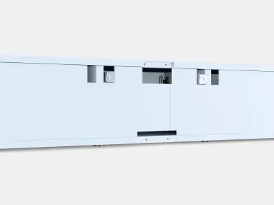 BESTA TV bench with doors 24 Low-poly 3D model