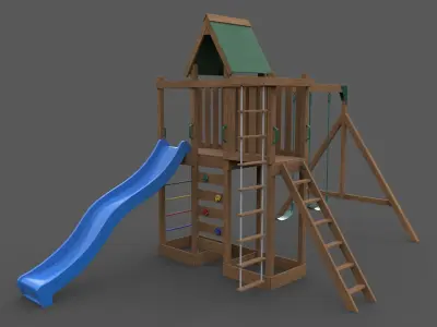 PBR Playground Jungle Gym 06 Low-poly 3D model
