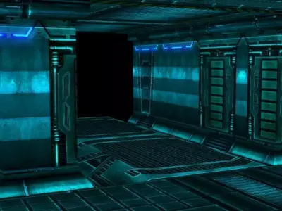 SCI FI Lab Room Low-poly 3D model