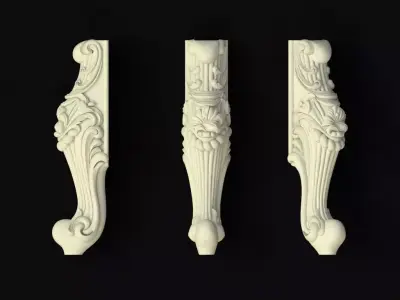 leg High quality 3d models for processing on a cnc machine  3D model