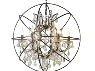 Cearbhall 6-Light Candle Style Globe Chandelier Low-poly 3D model