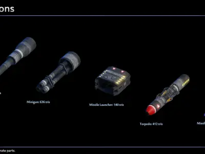 Spaceship Fighter Panther Low-poly 3D model