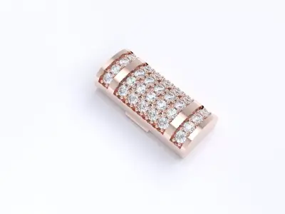 Cuban Link Lock with diamonds unisex model 3D print model