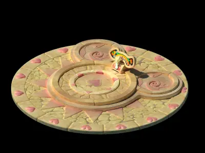 Disney main city - Mickey platform 03 3D model