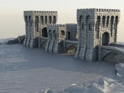 Modular River Patrol Bridge Tabletop Terrain 28 mm 3D print model