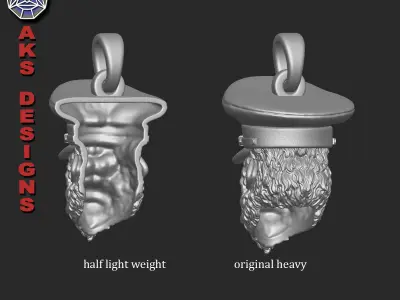 Animal Pendant jewelry Army captain Guerilla v150 3D print model