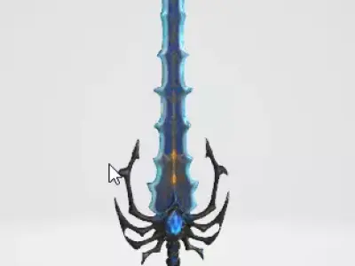 Frozen Sword 3D Asset Game Ready Model 3D model