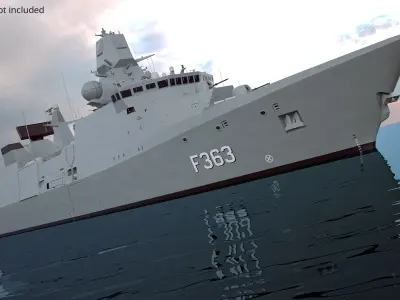  Danish Navy Iver Huitfeldt Guided Missile Frigate Gray 