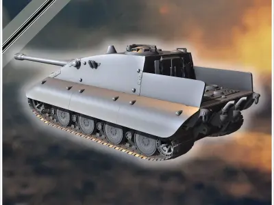 Jagdpanzer E-100 with low profile Entwicklung tank destroyer - G 3D print model