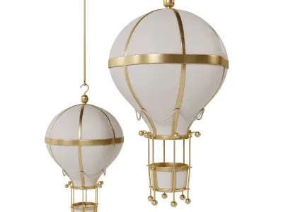 Flying balloon themed lamp collection 3D model