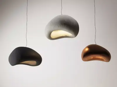 Faina Vasylyna Organic Fabric Pendant Light Model 3D model