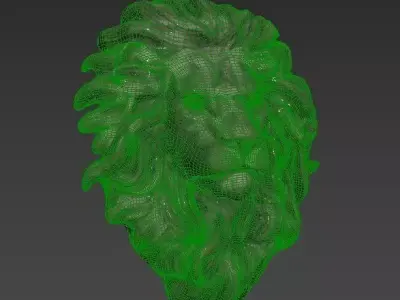 Lions head Free 3D model