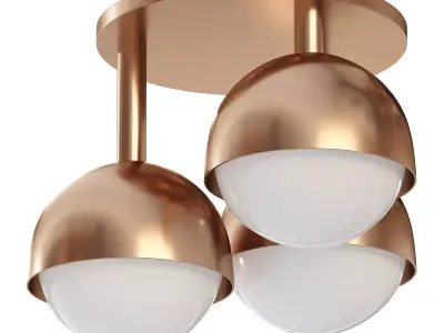 Foster Semi Flush Ceiling Light 3D model
