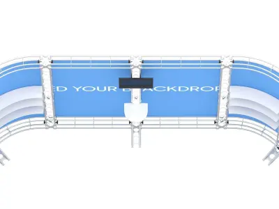 Backdrop 8ft x 20ft Truss Backwall Display 3D model