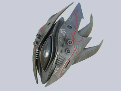 Evil mech Low-poly 3D model