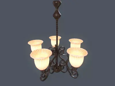 Chandelier v1 Low-poly 3D model