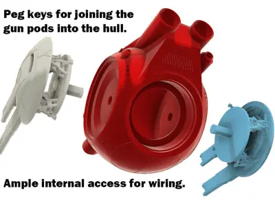 OBLIVION Defender DRONE STL file set for 3D printing 3D print model