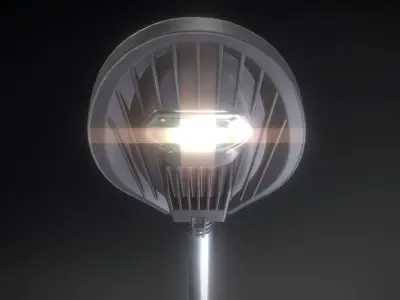 Sci-Fi Street Light 14 version 10 6m with pole 4 Low-poly 3D model