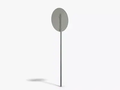 Roundabout Sign Low-poly 3D model