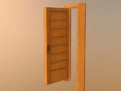 Door 02 Low-poly 3D model get