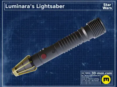 Luminara Unduli lightsaber 3D print model