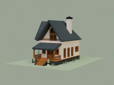 Low Ploy House IV Low-poly 3D model