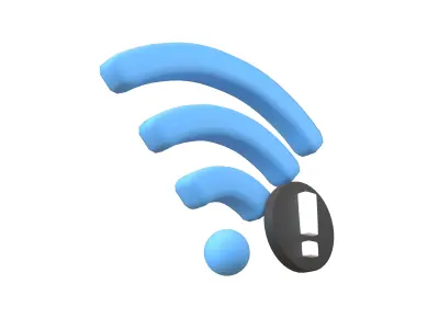 Wifi Problem Symbol v1 015 Low-poly 3D model