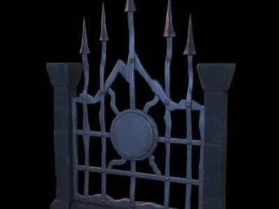 Fantasy gate 3D model