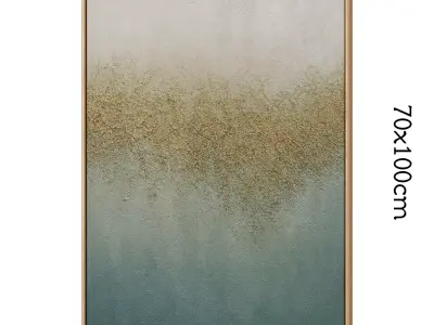 Set of 3 Abstract Paintings in Frames 3D model 96