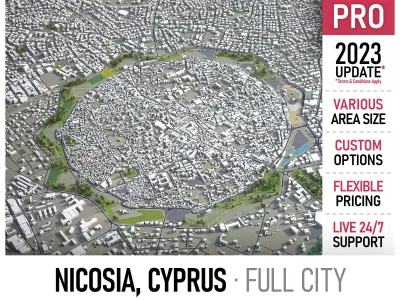 Nicosia Low-poly 3D model