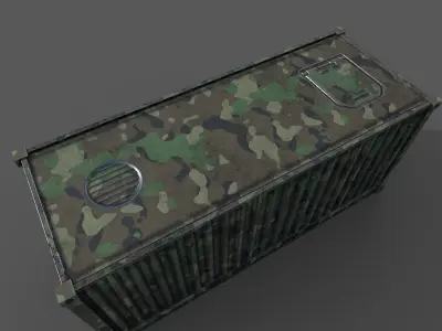 Old Used Container Low-poly 3D model