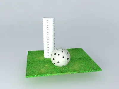 Lamps ball and meter stick Free 3D model