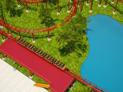 Roller Coaster Park 3D model