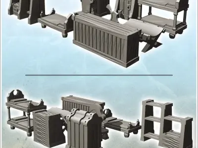 Set of medieval interior accessories 5 - Pirate Jungle Island Be 3D print model