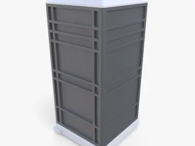 Portable toilet v4 3D model