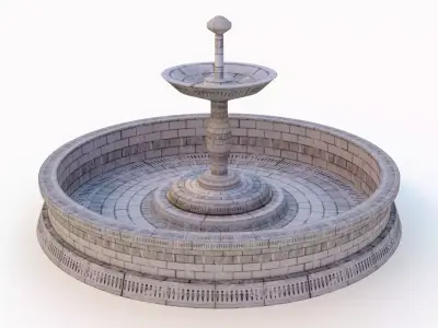 Fountain Free low-poly 3D model purchase