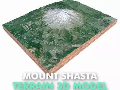 Mount Shasta California USA 3D model
