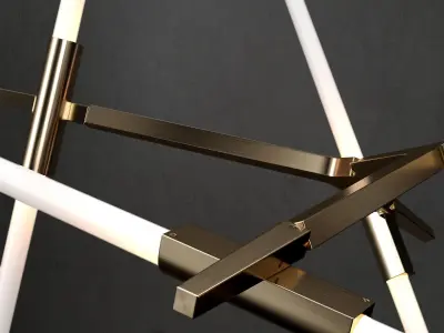 Chandelier Agnes 14 lights 4 colors 3D model