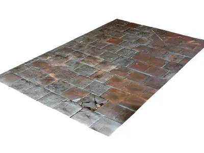 Mexico City Sidewalk Models Scanned Low-poly 3D model