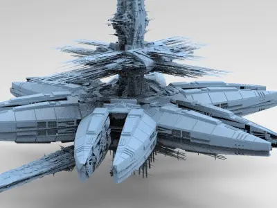 Cyberpunk Ring city 2  3D model