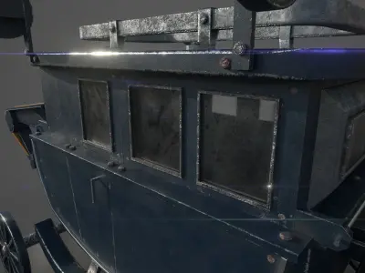 Carriage with Mechanical Legs Low-poly 3D model