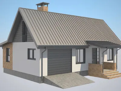 Cottage House 2 Low-poly 3D model