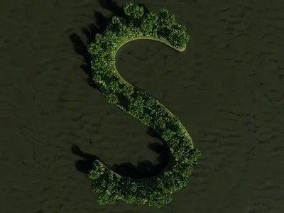S Alphabet Island 3D model