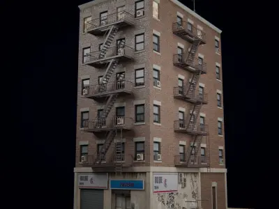 New York  Building kit Low-poly 3D model