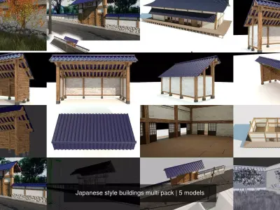 Japanese style buildings multi pack