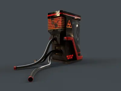 Sci-Fi Teleportation Capsule V1 - 06 Low-poly 3D model