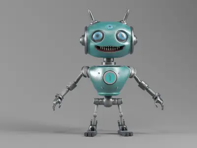 ROBOT CHARACTER TOON Mixamo Compatible  Low-poly 3D model