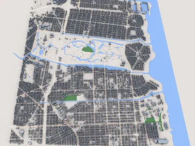 New Orleans City Louisiana USA 3D model