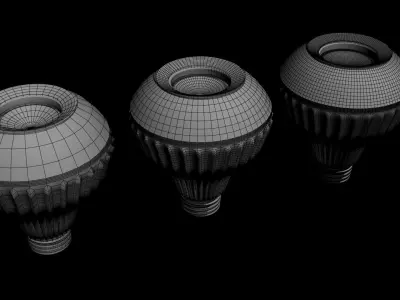 Bluetooth Bulb Light with controller  Low-poly 3D model