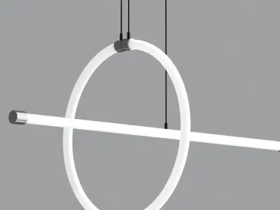 Minimalist Led Ring Suspension Light 3D model